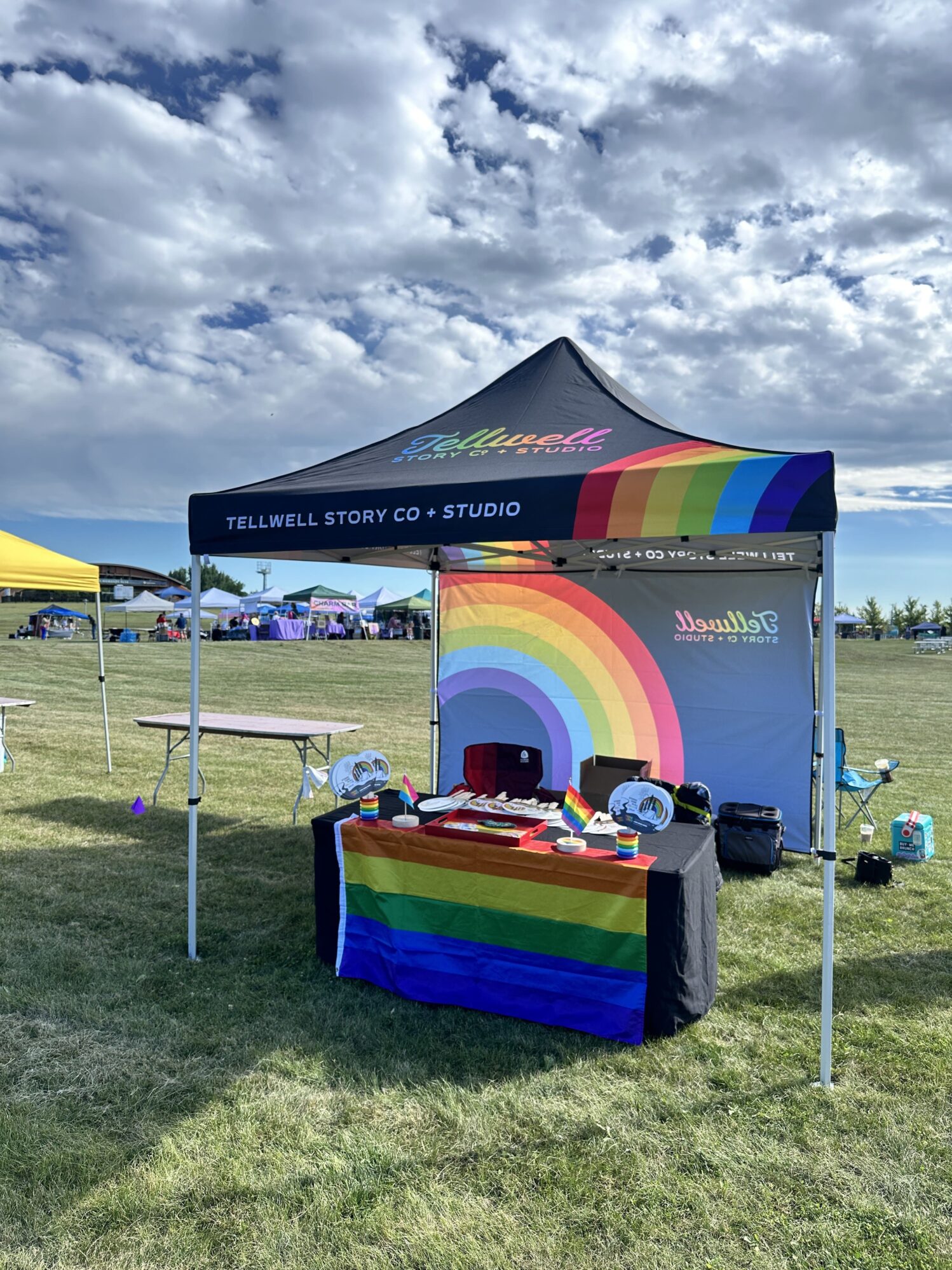 The Tellwell FM Pride tent
