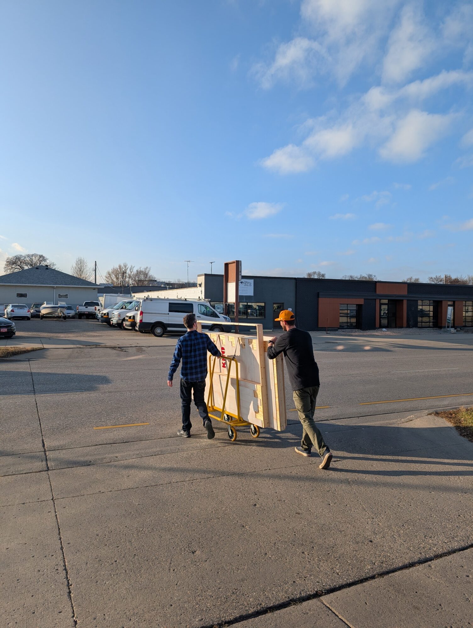 Lucas and Duncan roll part of the Kenyon Noble Know How set across 10th Street.